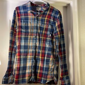 Vans Flannel Shirt Long Sleeve Mens Large